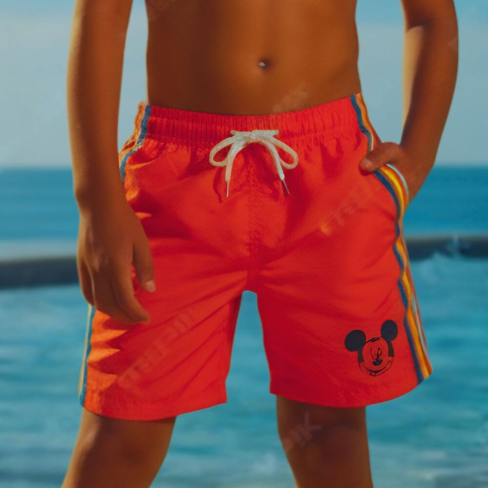 ❤ HANNA ANDERSSON Disney  Mickey Swim Trunks Red Boys 14-16
